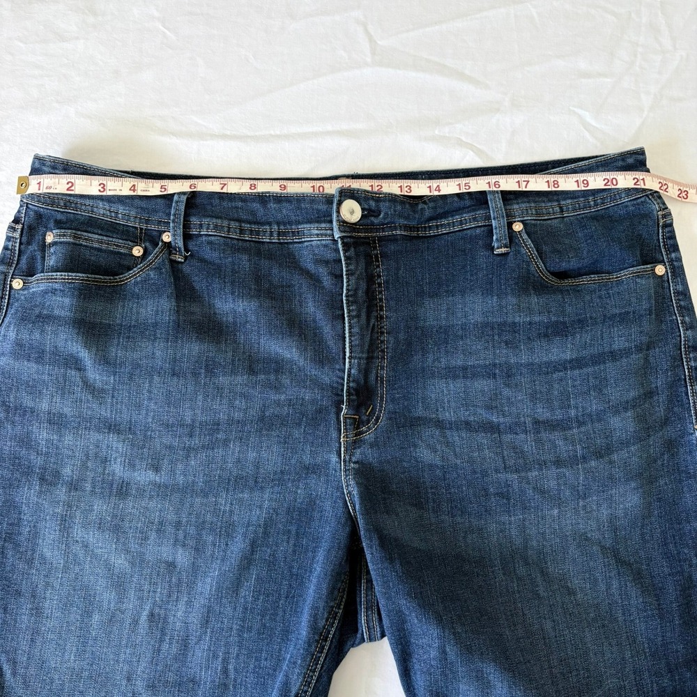 Seven7 Bermuda Denim Shorts Dark Wash Raw Hem Plus Size 22 1141319 - Picture 4 of 13